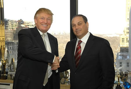 Cap Cana's Board of Directors President, Dr. Ricardo Hazoury and Donald J. Trump, CEO and President of The Trump Organization, shake hands after signing the agreement for Trump at Cap Cana. 
